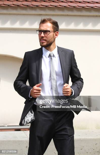 Jerzy Janowicz during the wedding ceremony of Agnieszka Radwanska and Dawid Celt on July 22, 2017 in Krakow, Poland.