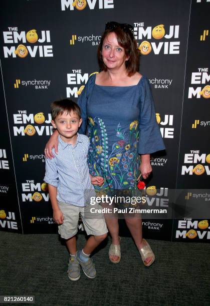 Eli Benjamin Wahl and Rachel Dratch attend "The Emoji Movie" Special Screening at NYIT Auditorium on Broadway on July 23, 2017 in New York City.