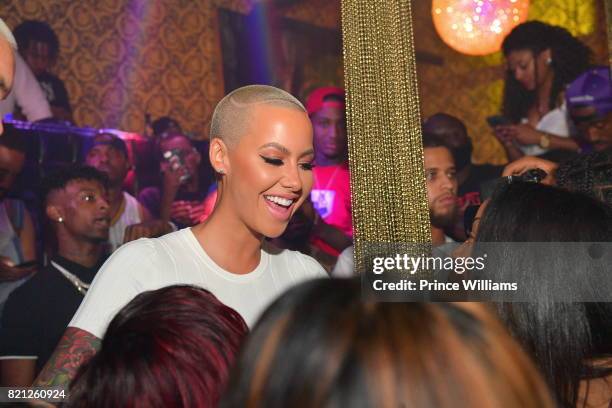 Savage and Amber Rose attend a Party Hosted at Medusa Lounge on July 23, 2017 in Atlanta, Georgia.