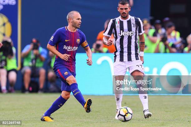 Barcelona midfielder Andres Iniesta during the second half of the International Champions Cup soccer game between Barcelona and Juventus on July 22...