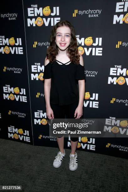 Actress Tori Feinstein attends "The Emoji Movie" Special Screening at NYIT Auditorium on Broadway on July 23, 2017 in New York City.