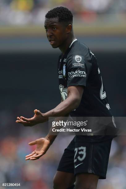 Oscar Murillo of Pachuca reacts during the 1st round match between Pumas UNAM and Pachuca as part of the Torneo Apertura 2017 Liga MX at Olimpico...