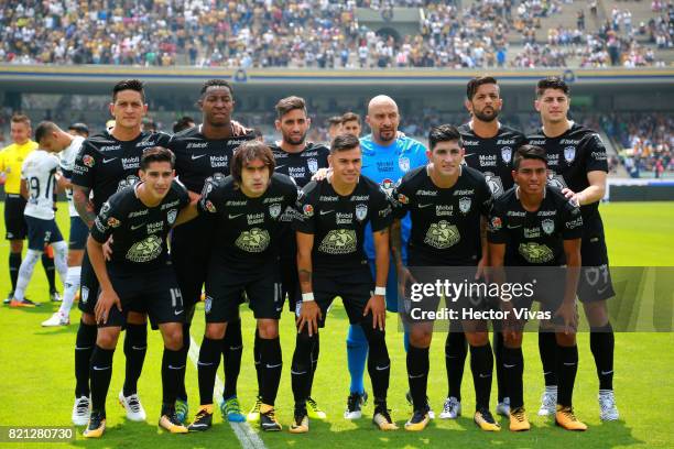 Players of Pachuca pose for a photo prior the 1st round match between Pumas UNAM and Pachuca as part of the Torneo Apertura 2017 Liga MX at Olimpico...