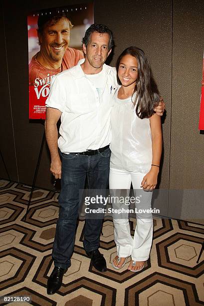 Designer Kenneth Cole and daughter Catie Cole attend a screening of "Swing Vote" hosted by Touchstone Pictures and Treehouse Films at The Tribeca...