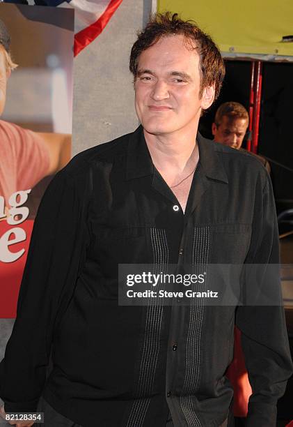 Quentin Tarantino arrives at theWorld Premiere of "Swing Vote" at the El Capitan Theatre on July 24, 2008 in Hollywood, California.