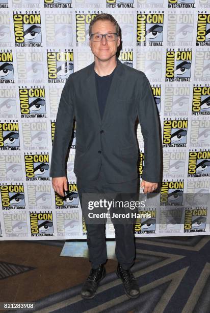 Actor Alan Tudyk at BBC AMERICA'S San Diego Comic-Con Press Line with the Stars and Producers of 'Dirk Gently's Holistic Detective Agency' and...