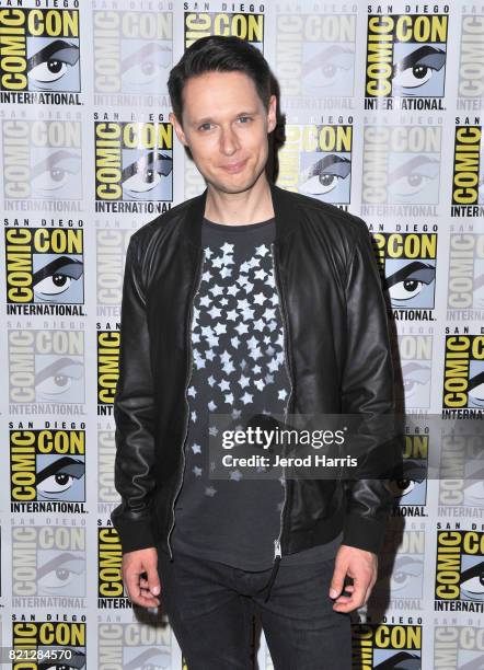 Actor Samuel Barnett at BBC AMERICA'S San Diego Comic-Con Press Line with the Stars and Producers of 'Dirk Gently's Holistic Detective Agency' and...