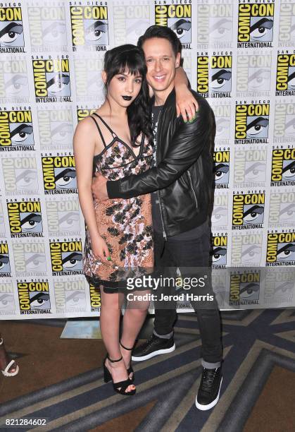 Actors Hannah Marks and Samuel Barnett at BBC AMERICA'S San Diego Comic-Con Press Line with the Stars and Producers of 'Dirk Gently's Holistic...