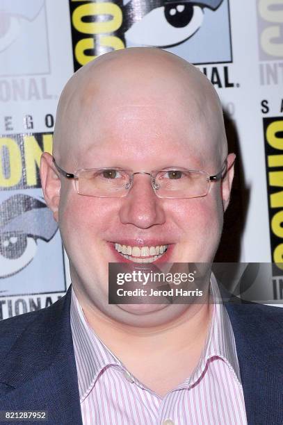 Actor Matt Lucas at BBC AMERICA'S San Diego Comic-Con Press Line with the Stars and Producers of 'Dirk Gently's Holistic Detective Agency' and...