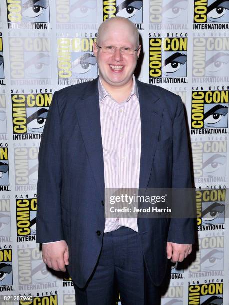 Actor Matt Lucas at BBC AMERICA'S San Diego Comic-Con Press Line with the Stars and Producers of 'Dirk Gently's Holistic Detective Agency' and...