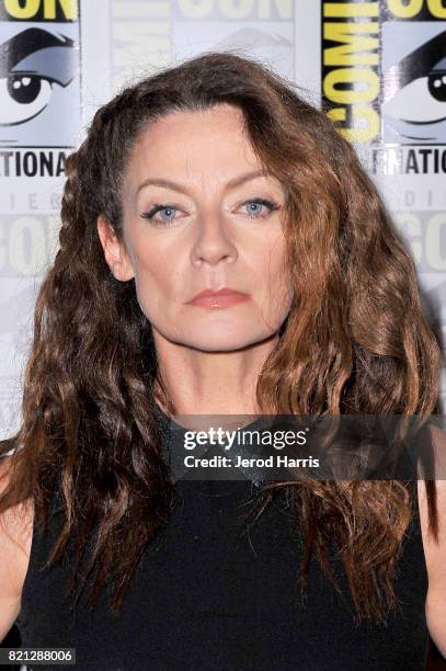 Actor Michelle Gomez at BBC AMERICA'S San Diego Comic-Con Press Line with the Stars and Producers of 'Dirk Gently's Holistic Detective Agency' and...