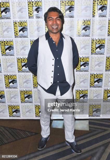 Producer Arvind Ethan David at BBC AMERICA'S San Diego Comic-Con Press Line with the Stars and Producers of 'Dirk Gently's Holistic Detective Agency'...