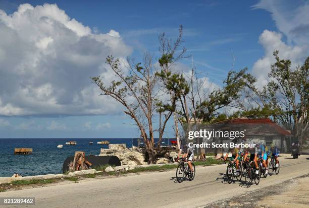 General view during the Girls Road Race Cycling Final on day 6 of the 2017 Youth Commonwealth Games on July 23, 2017 in Nassau, Bahamas.