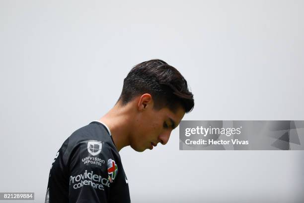 Erick Aguirre of Pachuca looks dejected during the 1st round match between Pumas UNAM and Pachuca as part of the Torneo Apertura 2017 Liga MX at...