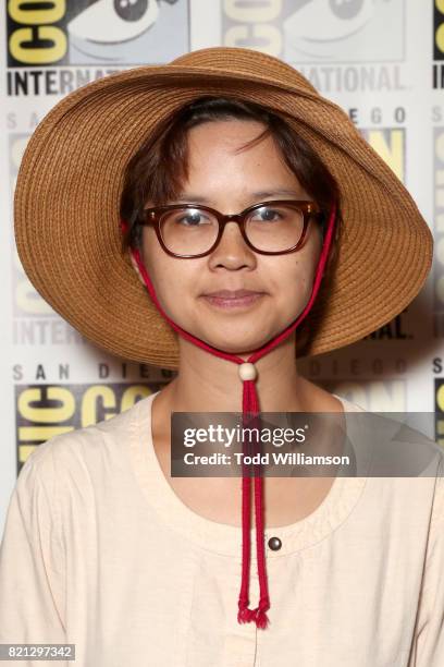 Actor Charlyne Yi from 'Danger & Eggs' at Amazon's KIDS PRESS ROOM Panel during Comic-Con International 2017 on July 23, 2017 in San Diego,...