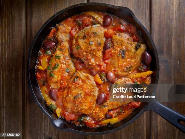 chicken cacciatore - casserole stock pictures, royalty-free photos & images