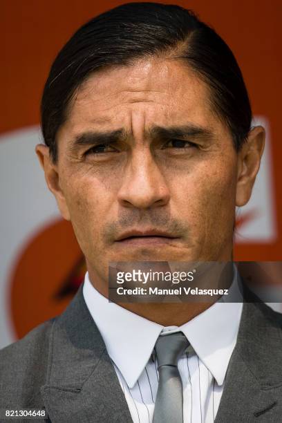 Juan Francisco Palencia coach of Pumas looks on prior the 1st round match between Pumas UNAM and Pachuca as part of the Torneo Apertura 2017 Liga MX...