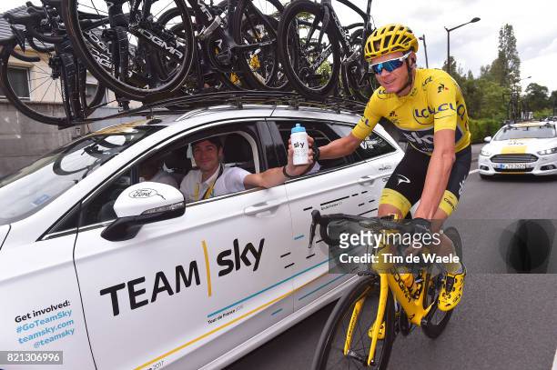 104th Tour de France 2017 / Stage 21 Christopher FROOME Yellow Leader Jersey / Nicolas PORTAL Sportsdirector Team Sky / Sky Ocean Rescue / Montgeron...