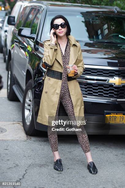 Singer St. Vincent is seen in Tribeca on July 23, 2017 in New York City.