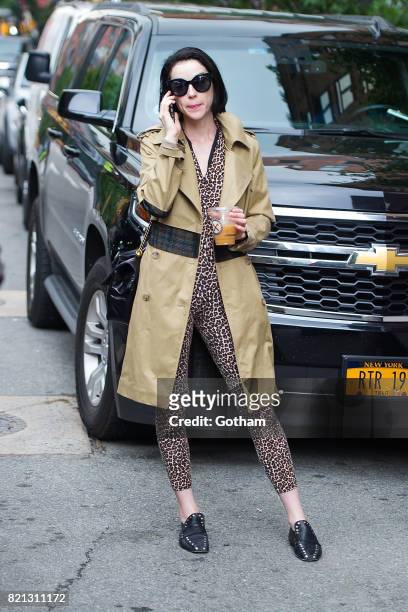 Singer St. Vincent is seen in Tribeca on July 23, 2017 in New York City.