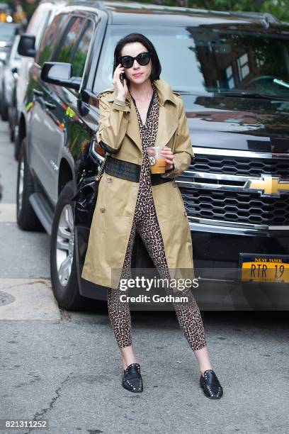 Singer St. Vincent is seen in Tribeca on July 23, 2017 in New York City.