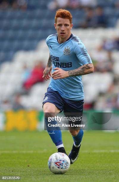 Jack Colback of Newcastle United during a pre-season friendly match between Preston North End and Newcastle United at Deepdale on July 22, 2017 in...
