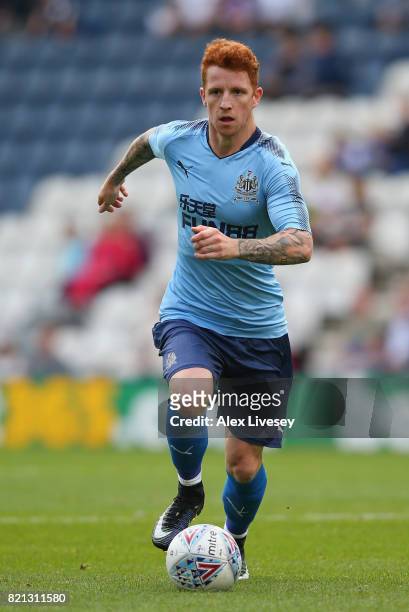 Jack Colback of Newcastle United during a pre-season friendly match between Preston North End and Newcastle United at Deepdale on July 22, 2017 in...