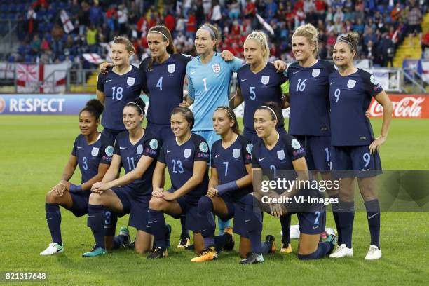 Ellen White of England women, Jill Scott of England women, goalkeeper Karen Bardsley of England women, Steph Houghton of England women, Millie Bright...