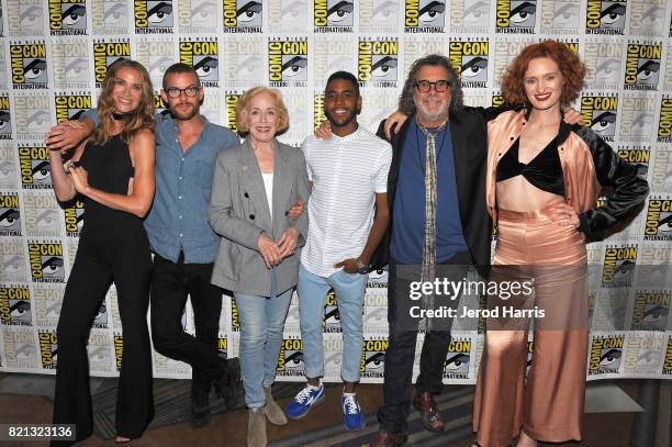 Actors Kelly Lynch, Harry Treadaway, Holland Taylor, and Jharrel Jerome, director Jack Bender, and actor Breeda Wool at AT&T AUDIENCE Network's New...