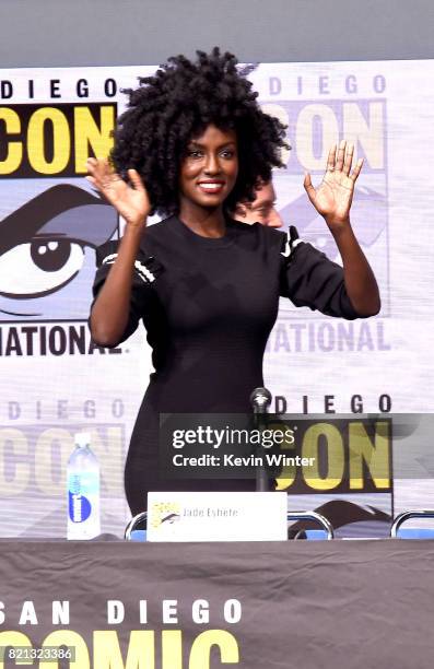 Actor Jade Eshete at Dirk Gently's Holistic Detective Agency: BBC America Official Panel during Comic-Con International 2017 at San Diego Convention...