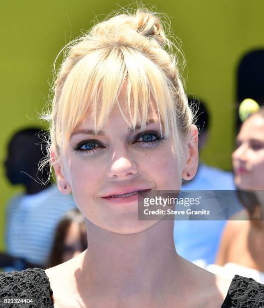 Anna Faris arrives at the Premiere Of Columbia Pictures And Sony Pictures Animation's "The Emoji Movie" at Regency Village Theatre on July 23, 2017...