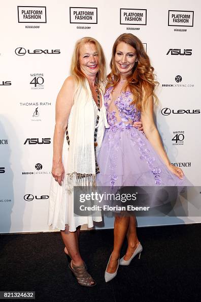 Mara Bergmann and her mother attend the Thomas Rath show during