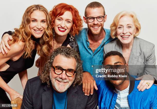 Actors Kelly Lynch, Breeda Wool, Harry Treadaway and Holland Taylor Director Jack Bender and actor Jharrel Jerome from AT&T AUDIENCE's 'Mr. Mercedes'...