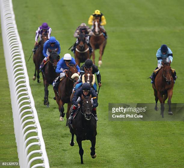 Yeats ridden by Johnny Murtagh wins the Royal Bank of Scotland Goodwood Cup run at Goodwood Racecourse on July 31 in Goodwood, England. Today is the...