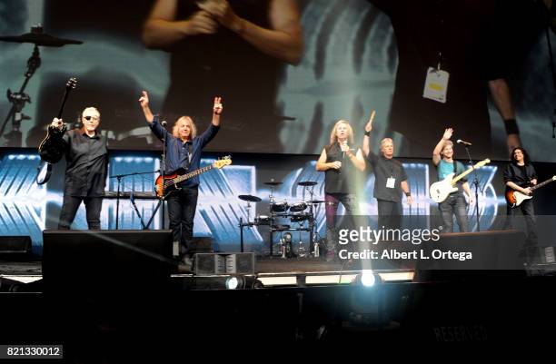 Rock band Kansas performs onstage at the "Supernatural" panel during Comic-Con International 2017 at San Diego Convention Center on July 23, 2017 in...