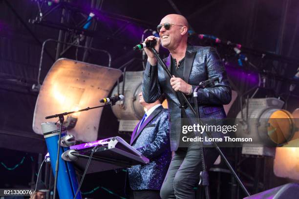 Glenn Gregory performs with the British Electric Foundation on Day 3 of Rewind Festival at Scone Palace on July 23, 2017 in Perth, Scotland.