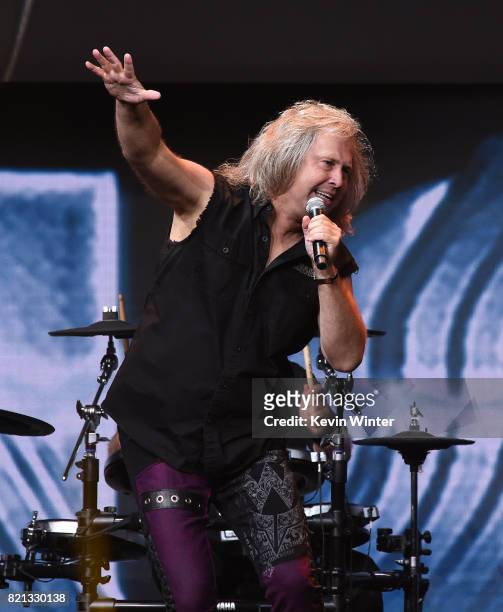 Singer Ronnie Platt of Kansas performs onstage at the "Supernatural" panel during Comic-Con International 2017 at San Diego Convention Center on July...