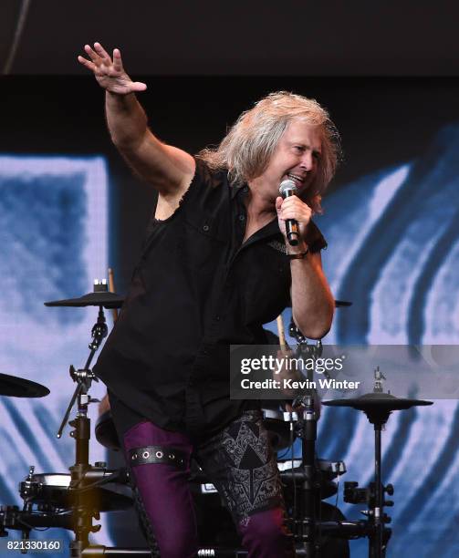 Singer Ronnie Platt of Kansas performs onstage at the "Supernatural" panel during Comic-Con International 2017 at San Diego Convention Center on July...