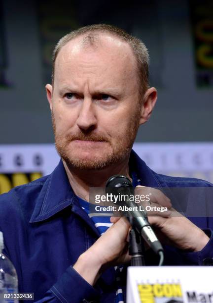 Actor Mark Gatiss at "Doctor Who" BBC America official panel during Comic-Con International 2017 at San Diego Convention Center on July 23, 2017 in...