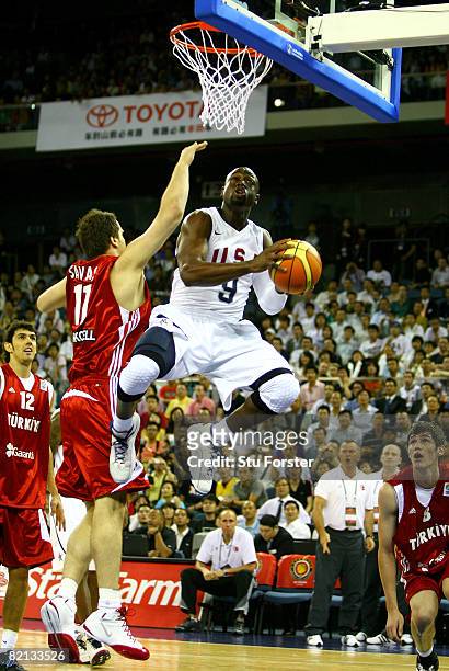 Dwyane Wade of the USA Basketball Men's Senior National Team jumps to score during the USA Basketball International challenge between USA and Turkey...
