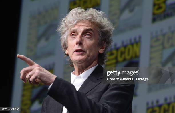 Peter Capaldi at "Doctor Who" BBC America official panel during Comic-Con International 2017 at San Diego Convention Center on July 23, 2017 in San...