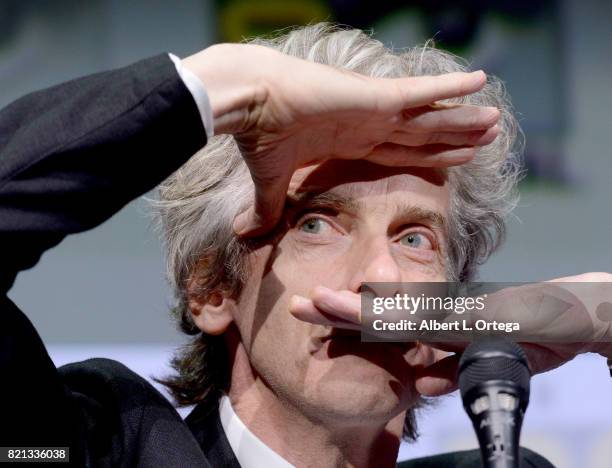 Peter Capaldi at "Doctor Who" BBC America official panel during Comic-Con International 2017 at San Diego Convention Center on July 23, 2017 in San...