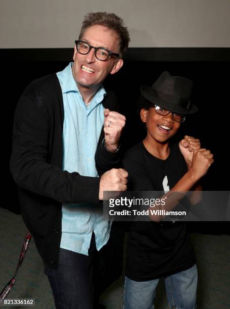 Actors Tom Kenny and Andre Robinson attend the "Niko and the Sword of Light" panel during San Diego Comic-Con International 2017 at the San Diego...