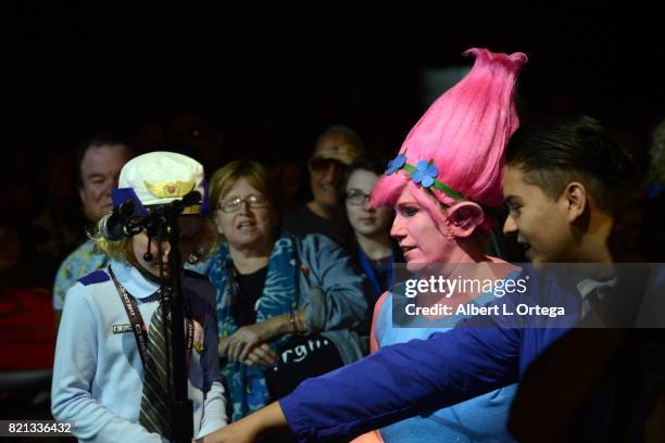 Fans in costume at "Doctor Who" BBC America official panel during Comic-Con International 2017 at San Diego Convention Center on July 23, 2017 in San...