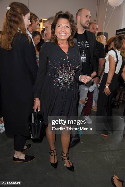 Babette Albrecht attends the Thomas Rath show during Platform Fashion July 2017 at Areal Boehler on July 23, 2017 in Duesseldorf, Germany.