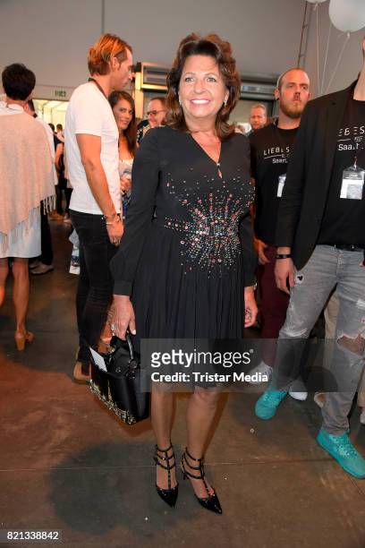 Babette Albrecht attends the Thomas Rath show during Platform Fashion July 2017 at Areal Boehler on July 23, 2017 in Duesseldorf, Germany.