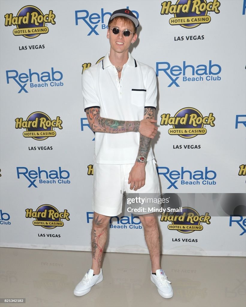 Machine Gun Kelly Appearance At Hard Rock's Rehab Beach Club