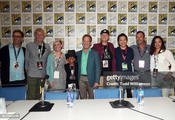 Actors Tom Kenny, Rob Hoegee, Kari Wahlgren, Andre Robinson, Dee Bradley Baker, co-founder of Studio NX Jim Bryson, executive producer Bobby Chiu,...