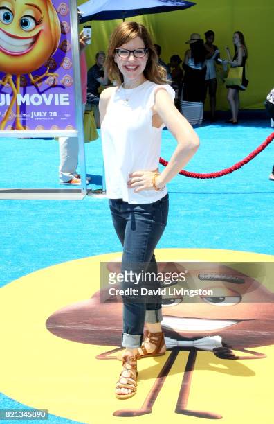 Actress Lisa Loeb attends the premiere of Columbia Pictures and Sony Pictures Animation's "The Emoji Movie" at Regency Village Theatre on July 23,...