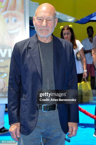 Sir Patrick Stewart attends the premiere of Columbia Pictures and Sony Pictures Animation's "The Emoji Movie" at Regency Village Theatre on July 23,...